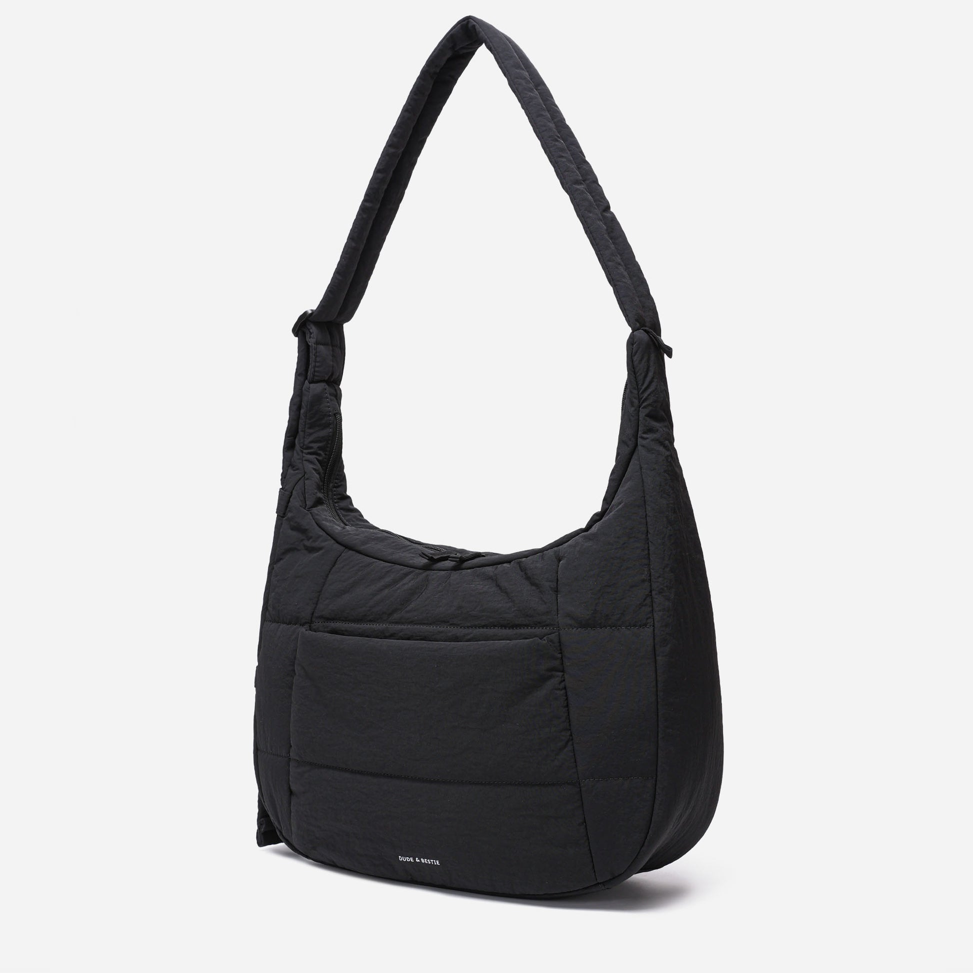Hobo Puff Crossbody Bag (Black)