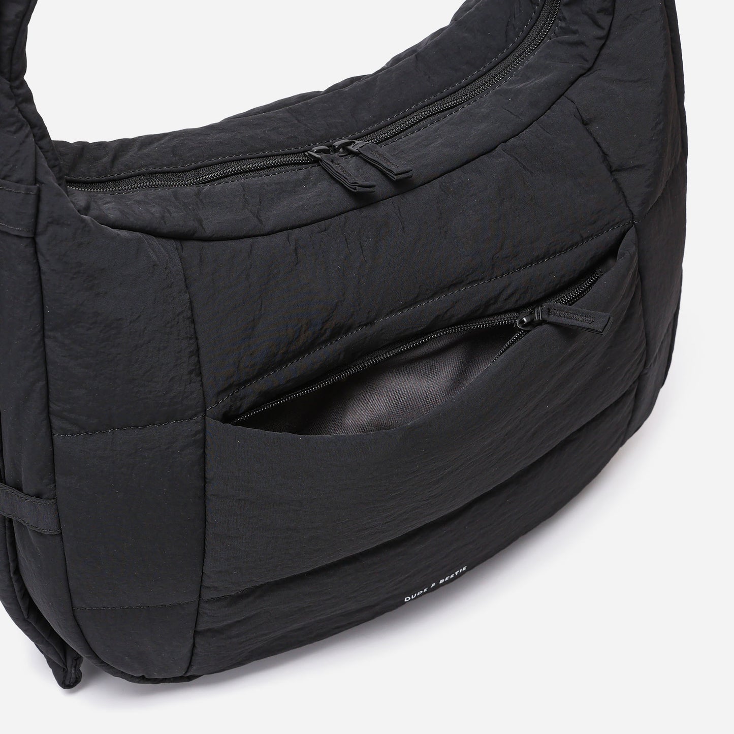 Hobo Puff Crossbody Bag (Black)