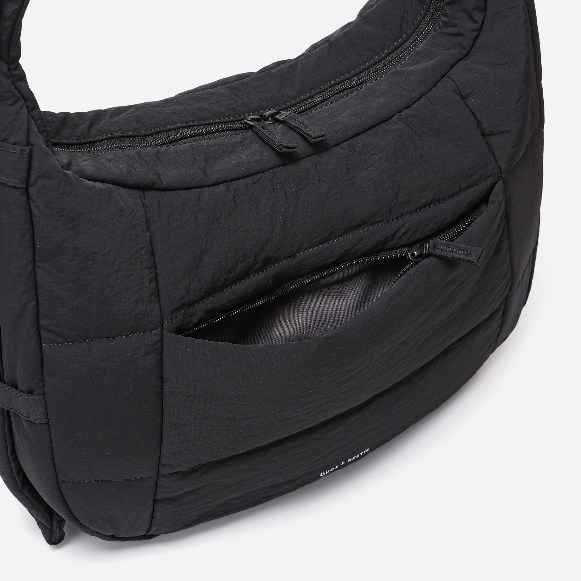 Hobo Puff Crossbody Bag (Black)