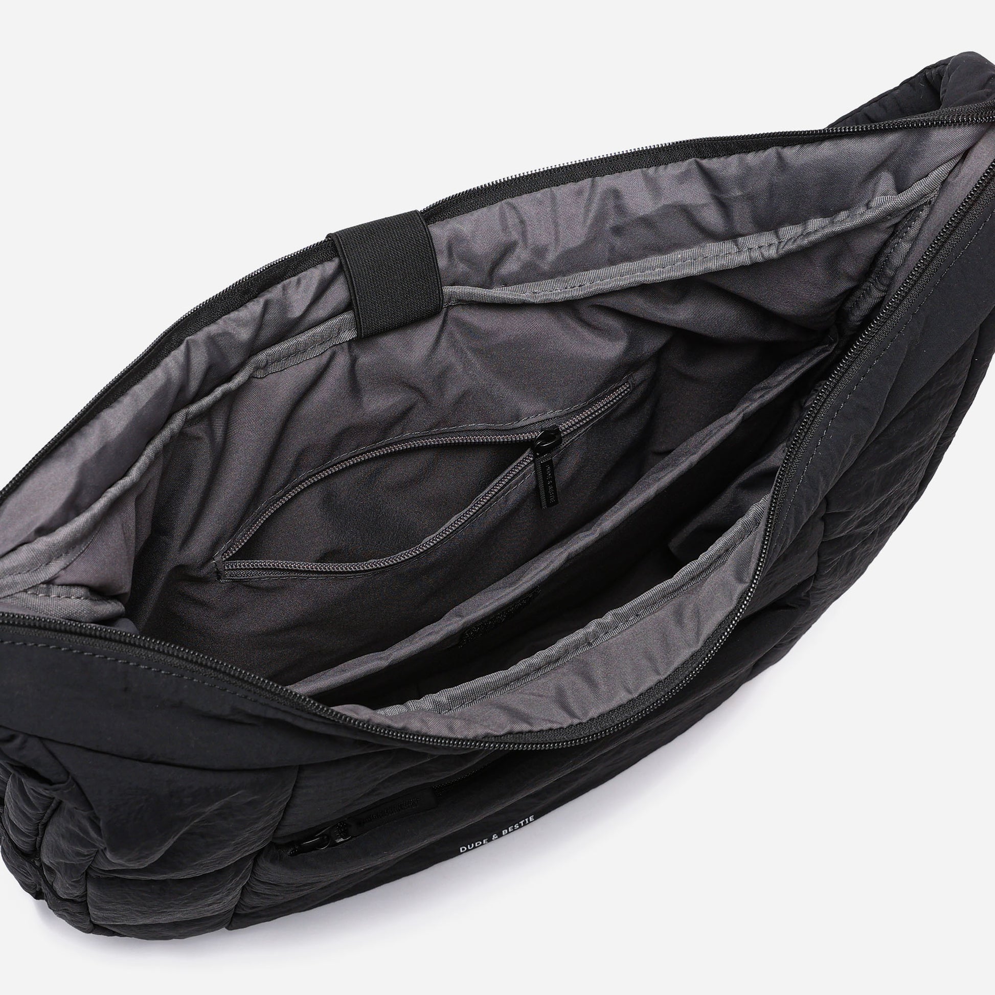 Hobo Puff Crossbody Bag (Black)