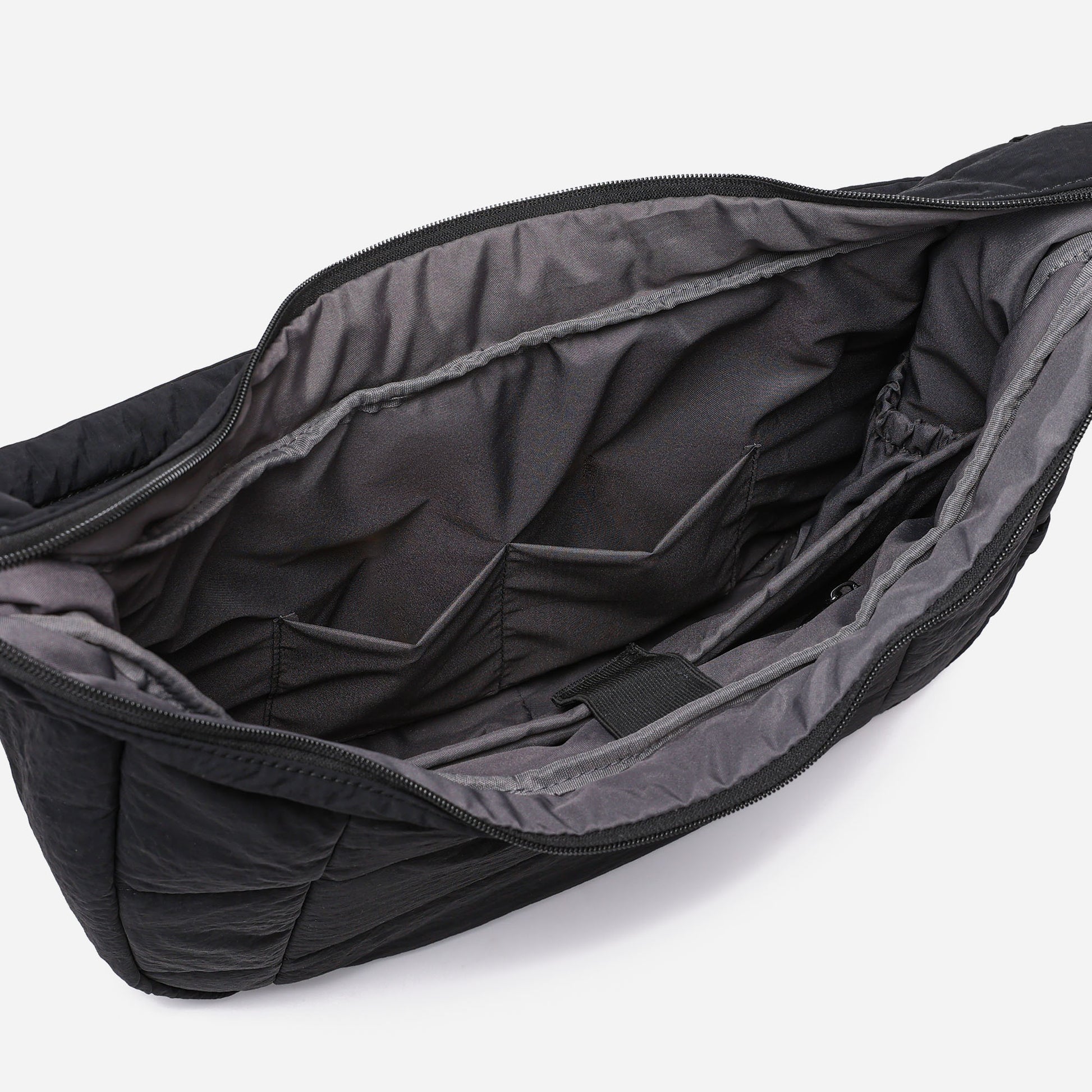 Hobo Puff Crossbody Bag (Black)