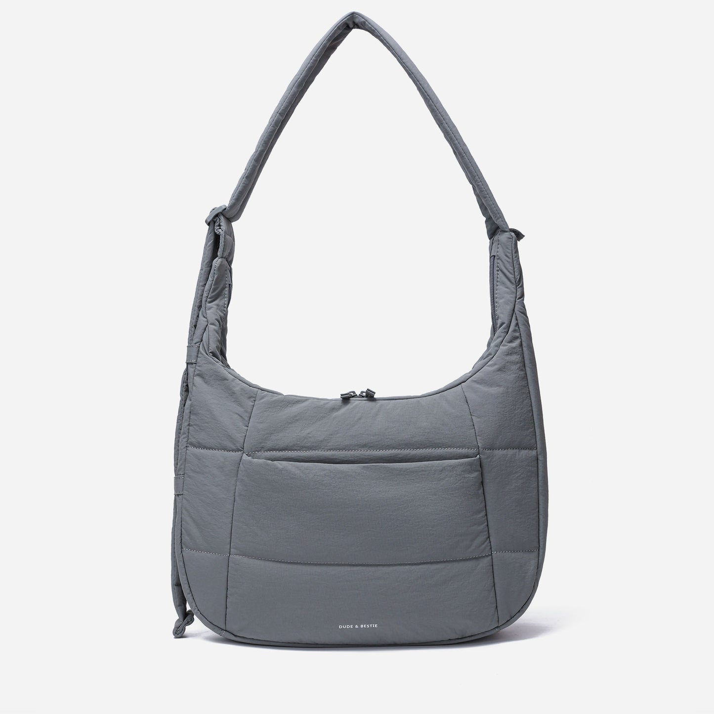 Hobo Puff Crossbody Bag (Cold Gray)