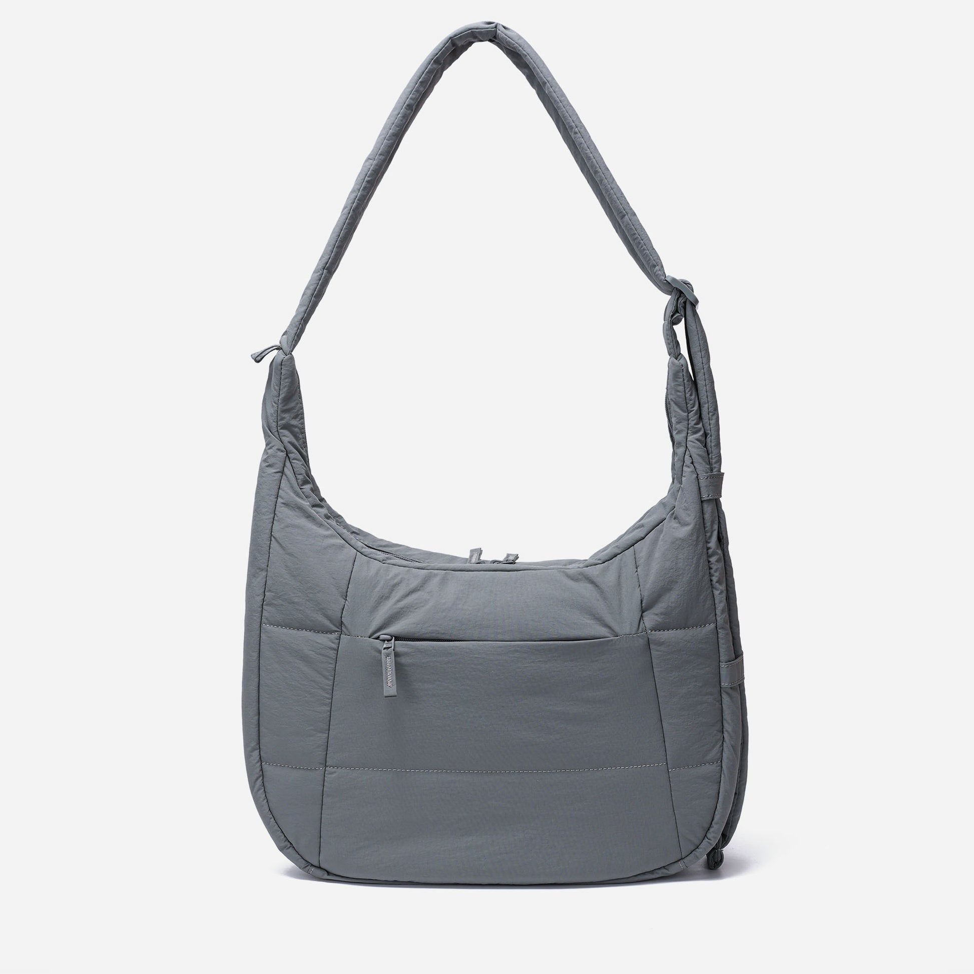 Hobo Puff Crossbody Bag (Cold Gray)