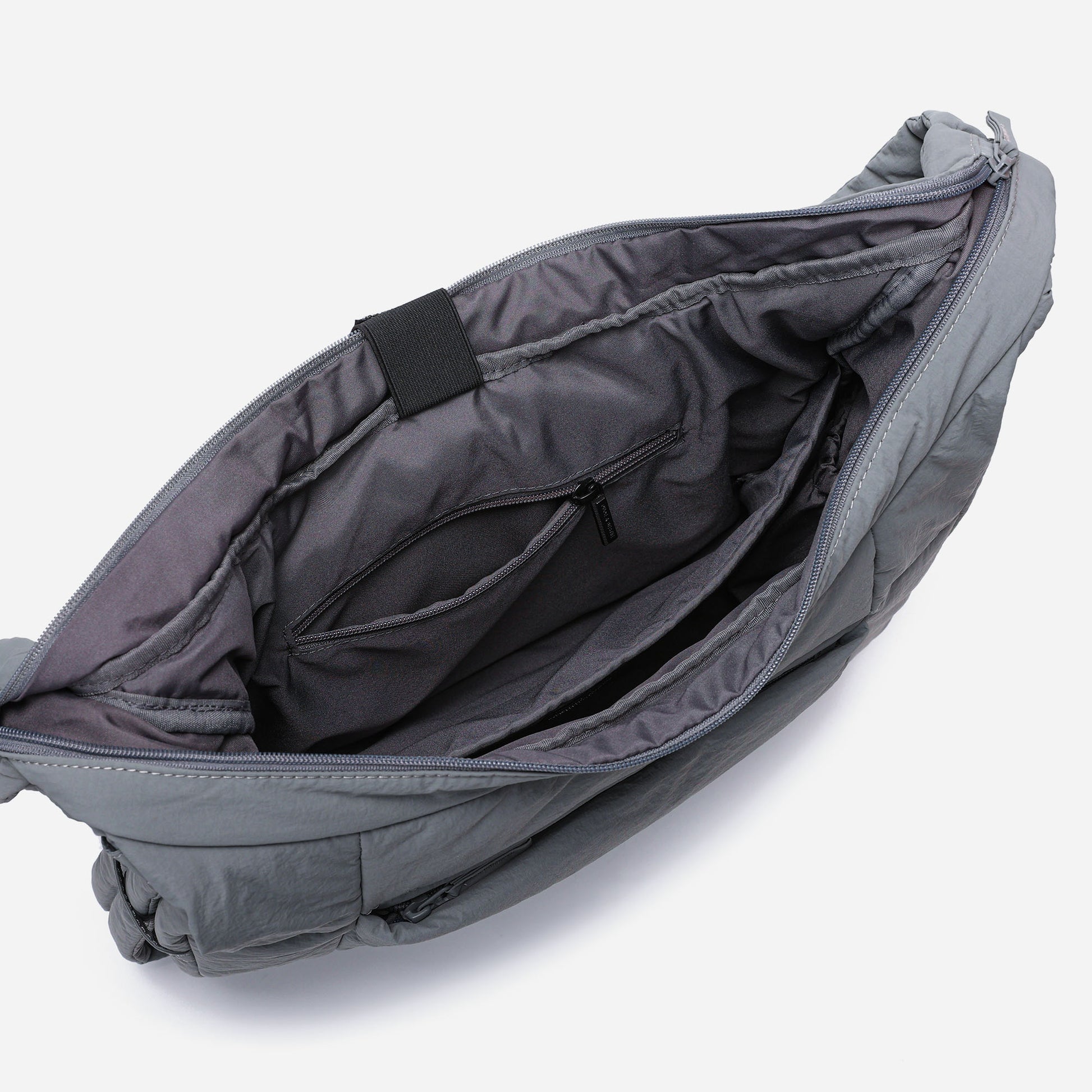Hobo Puff Crossbody Bag (Cold Gray)