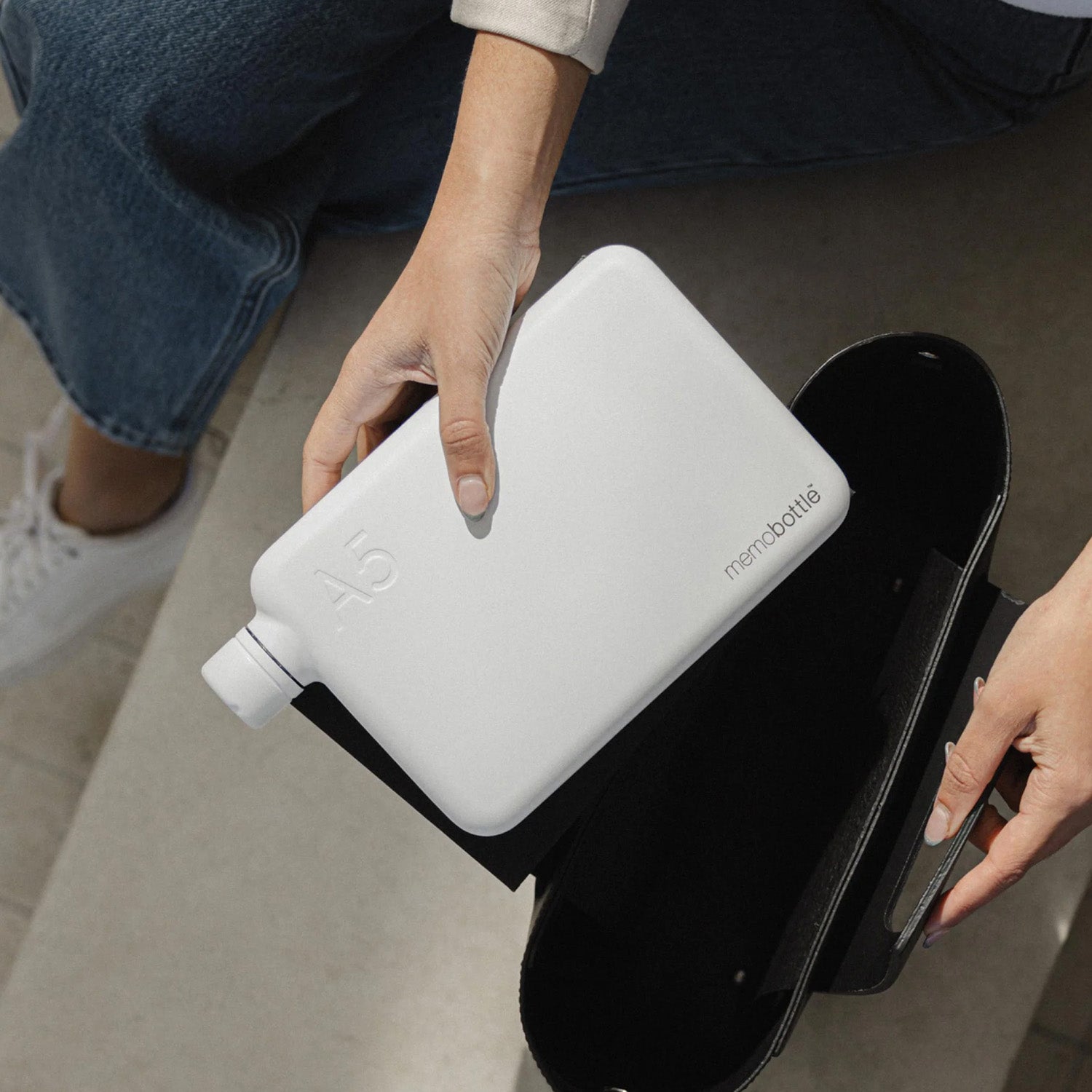 A5 memobottle (Stainless Steel) - White