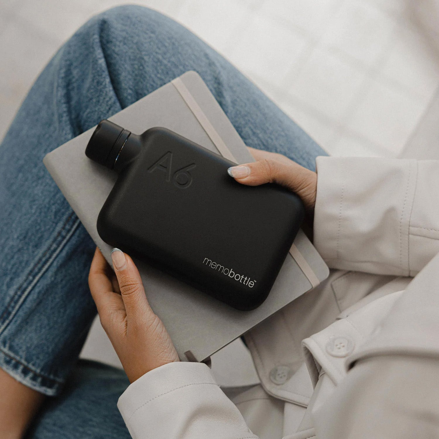 A6 memobottle (Stainless Steel) - Black