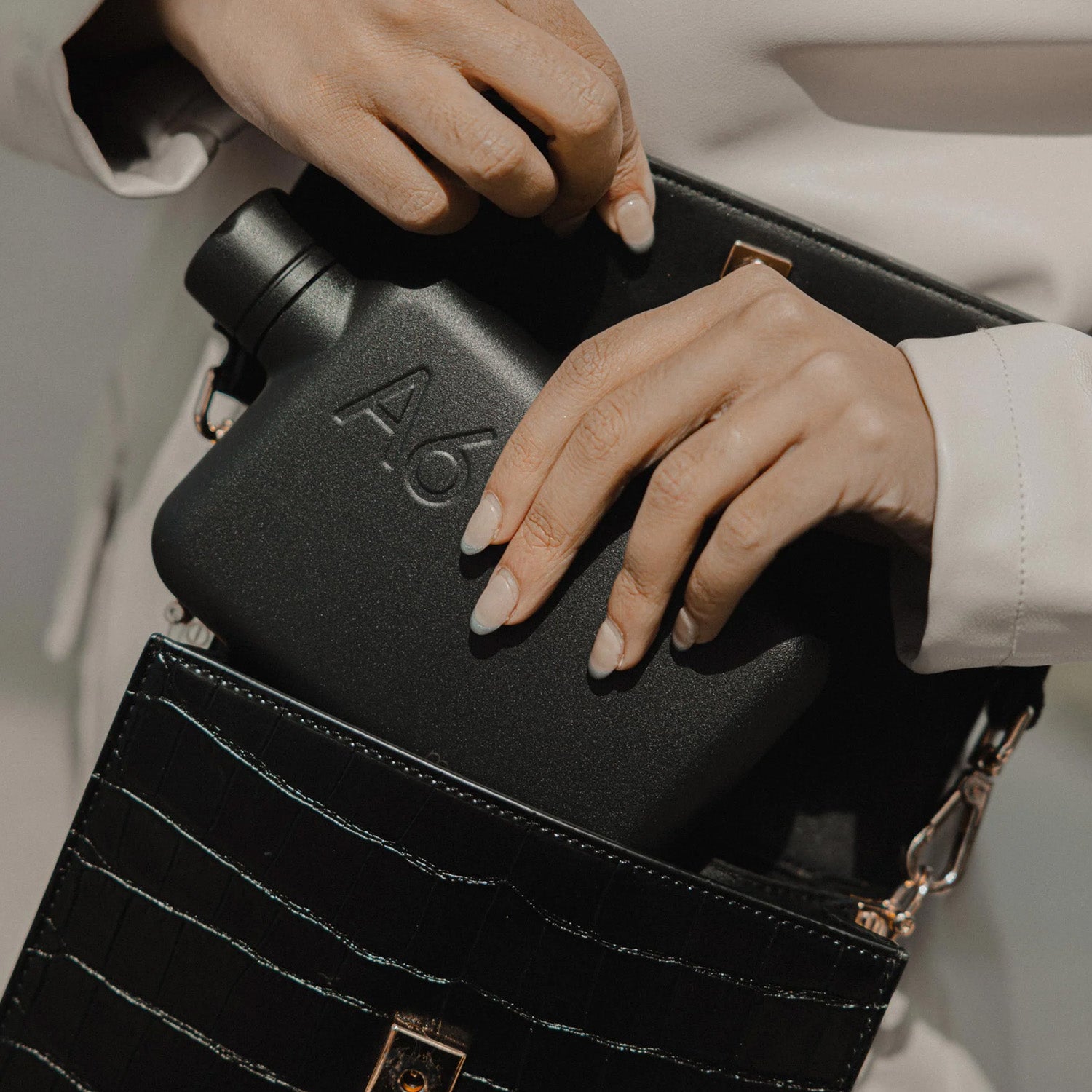 A6 memobottle (Stainless Steel) - Black