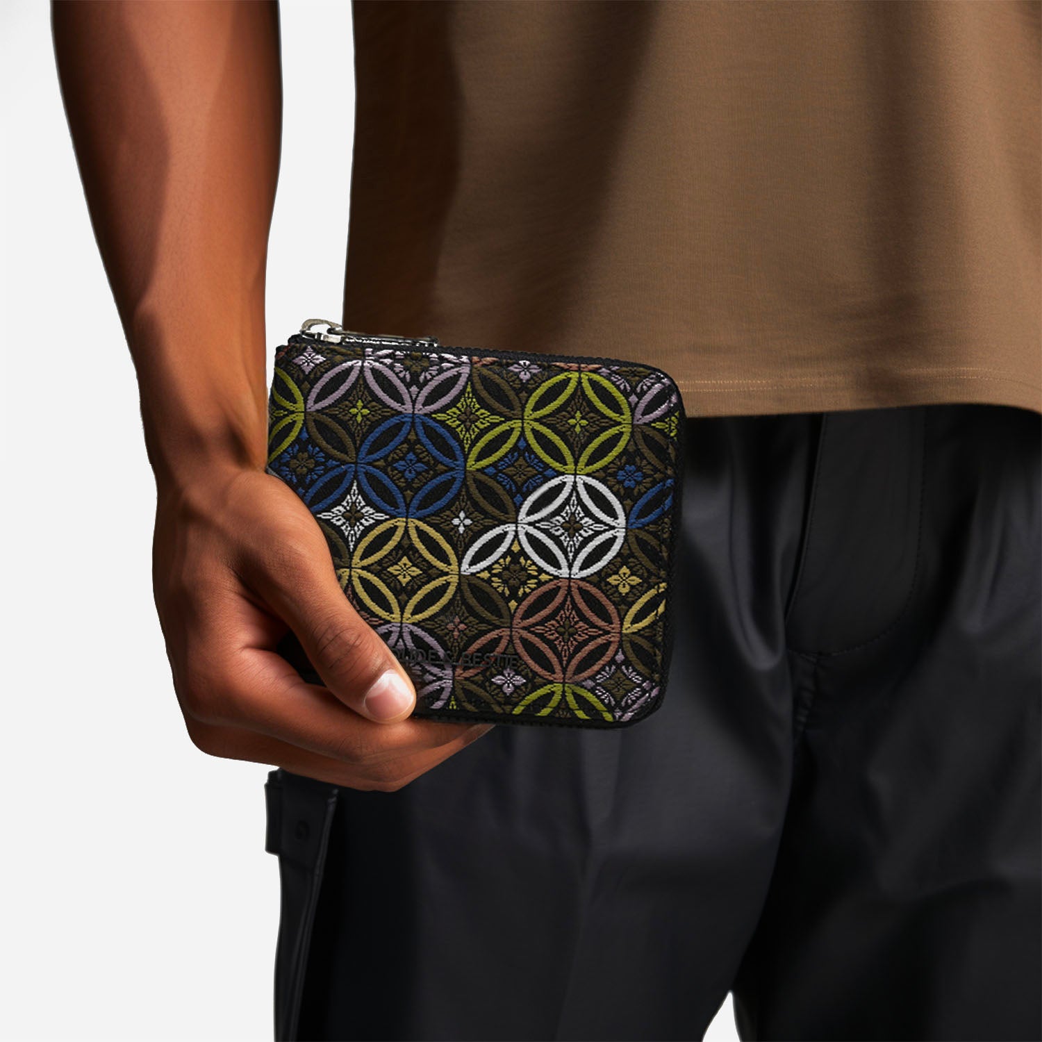 拉鏈錢包 - 七寶紋