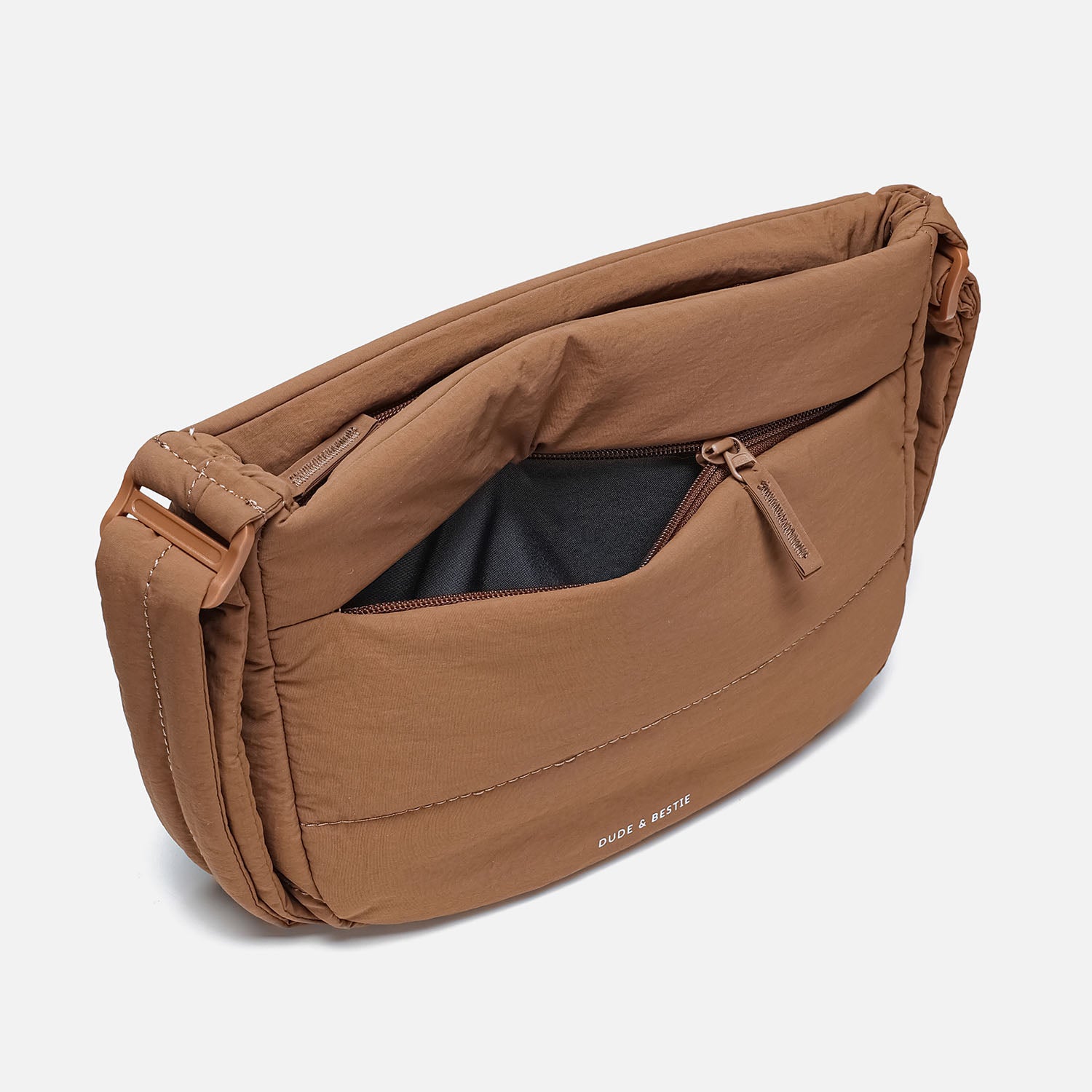 Dude & Bestie - Puff Crossbody Bag (Mocha Brown)