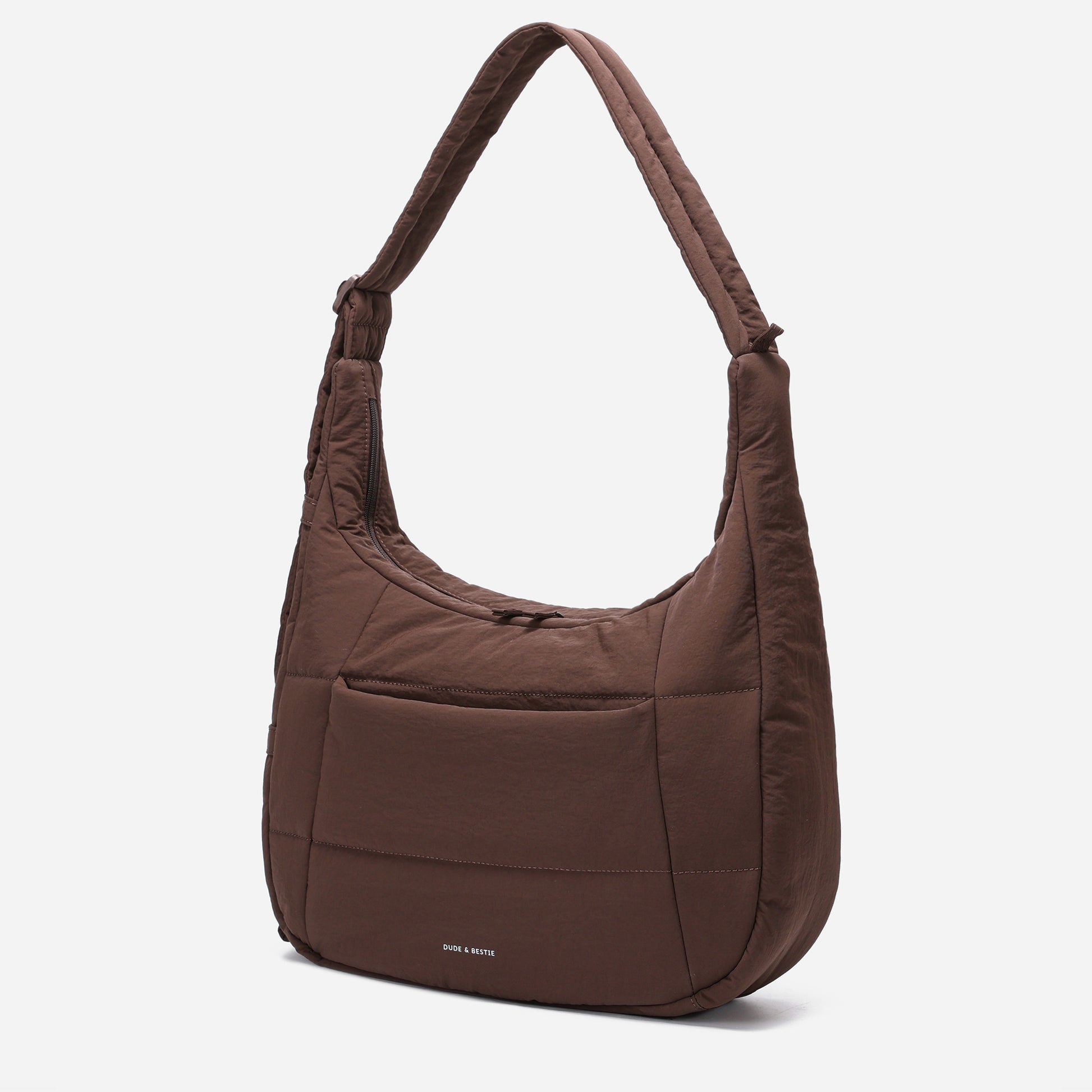 Puff Hobo Bag Crossbody Bags Dude & Bestie (Choco Brown)