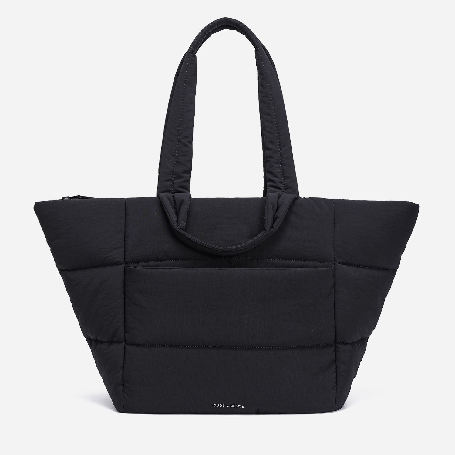 Puff Tote Bag Dude & Bestie (Black)