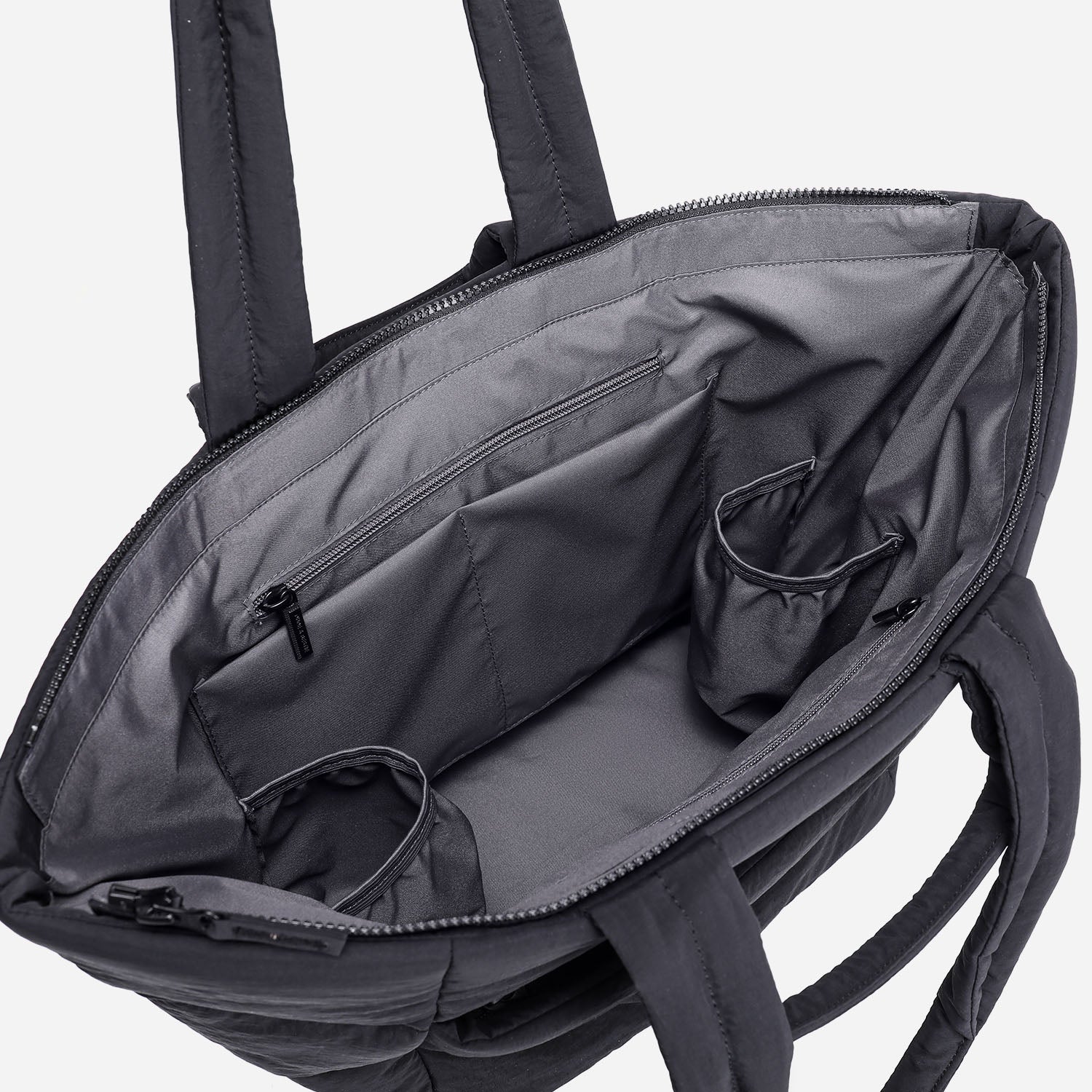 Puff Tote Bag Dude & Bestie (Black)