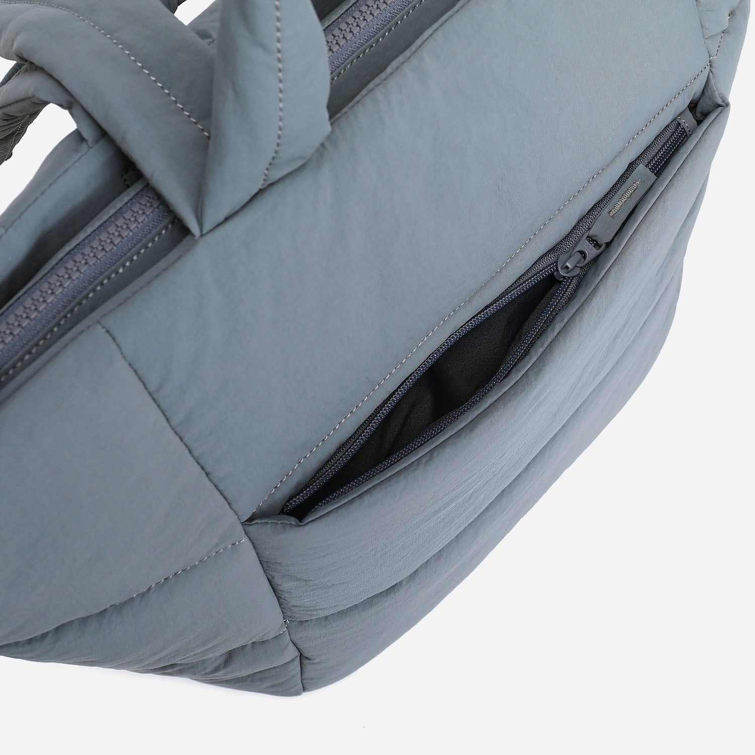 Puff Tote Bag Dude & Bestie (Cold Gray)