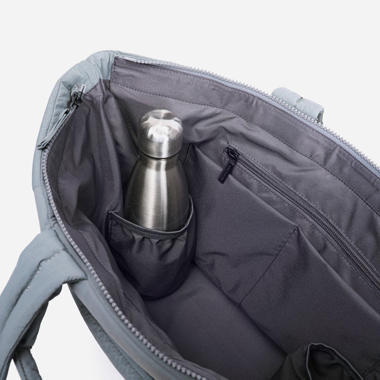 Puff Tote Bag Dude & Bestie (Cold Gray)