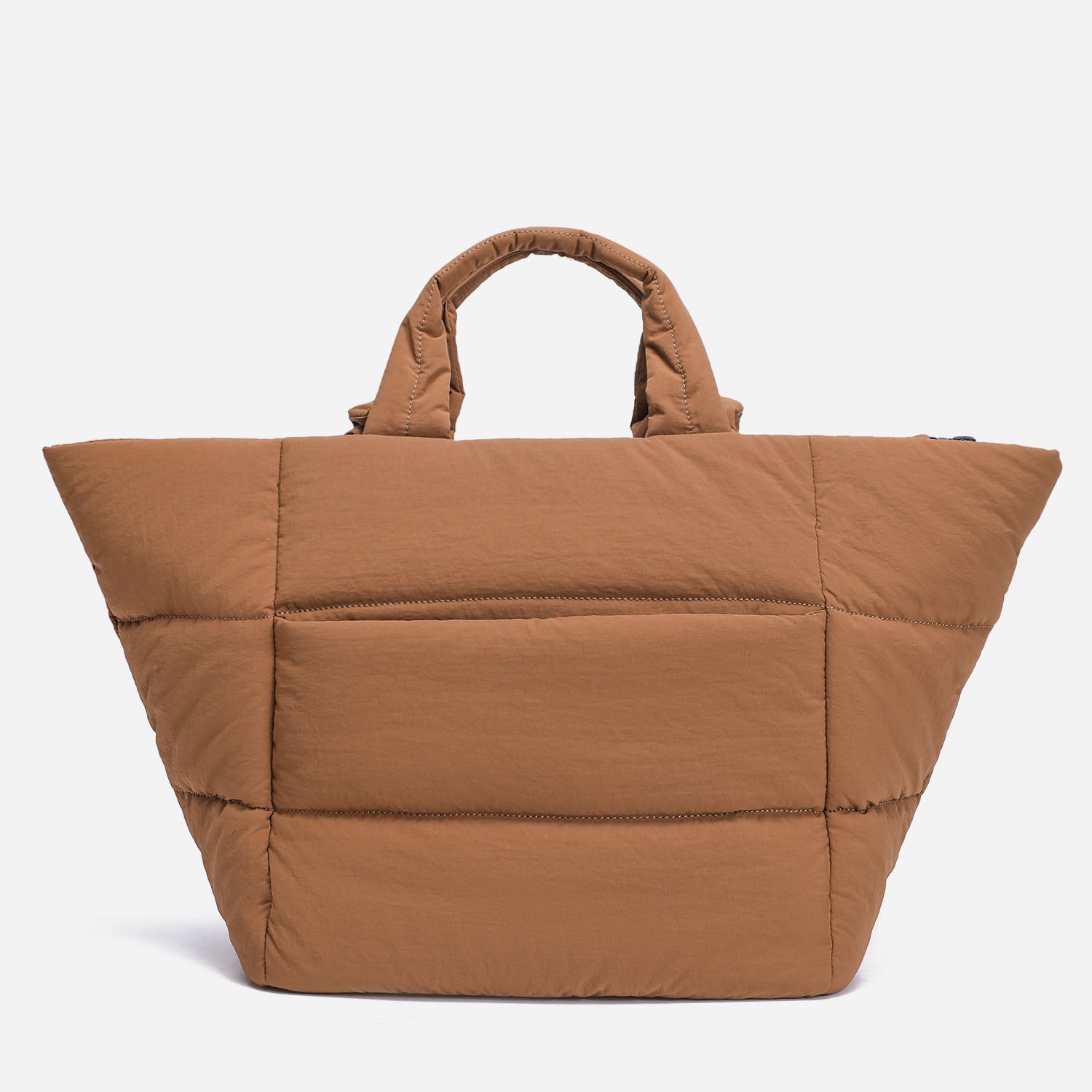 Puff Tote Bag Dude & Bestie (Mocha Brown)