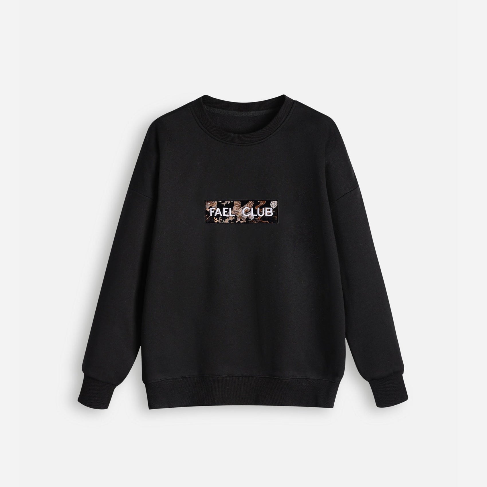 Swathshirt with Box Logo - Majestic Eagle Sweatshirts Dude & Bestie (Black)