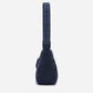 A dark navy blue woven Corduroy Puff shoulder bag by Dude & Bestie Winter 2026