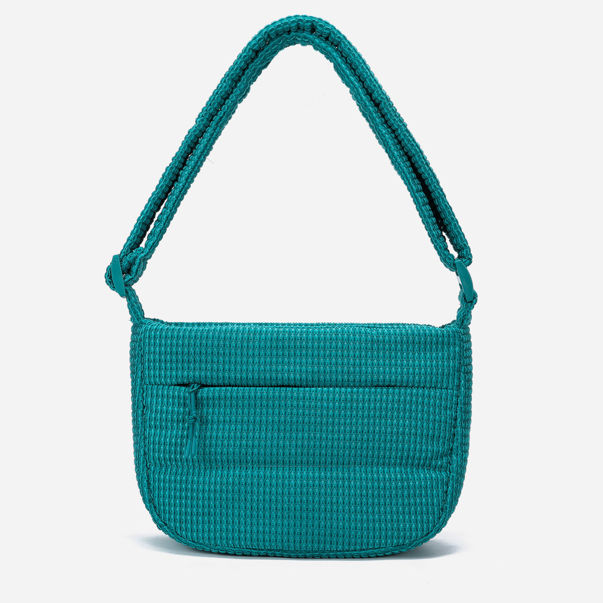 A teal color woven Corduroy Puff shoulder bag by Dude & Bestie Winter 2026