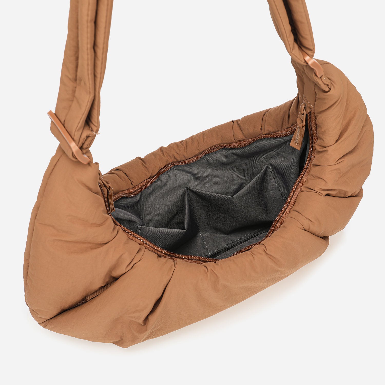 Puff Croissant Bag (Mocha Brown)