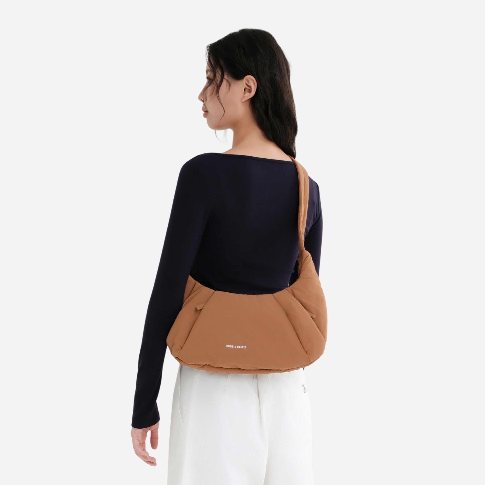 Puff Croissant Bag (Mocha Brown)