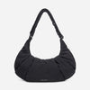 Dude & Bestie Puff Croissant Women Crossbody Shoulder Bag in black