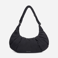 Dude & Bestie Puff Croissant Women Crossbody Shoulder Bag in black