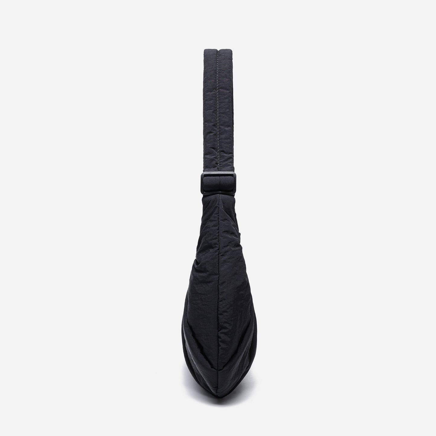 Dude & Bestie Puff Croissant Bag in Black, versatile all-match techwear crossbody bag