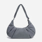 Dude & Bestie puffer-style Croissant Shoulder Bag in Cold Gray