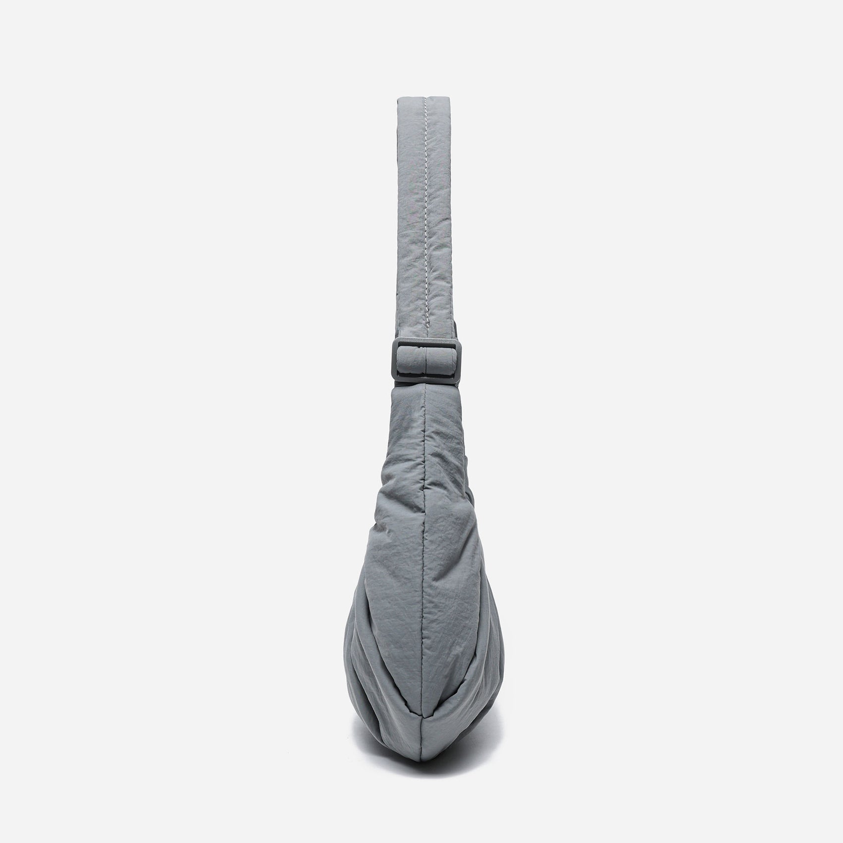 Dude & Bestie Puff Croissant Bag in Cold Gray, minimalist unisex streetwear bag