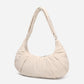 Dude & Bestie Puff Croissant Women Crossbody Shoulder Bag in Milk