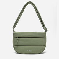 Dude & Bestie Puff Crossbody Bag in Khaki Green