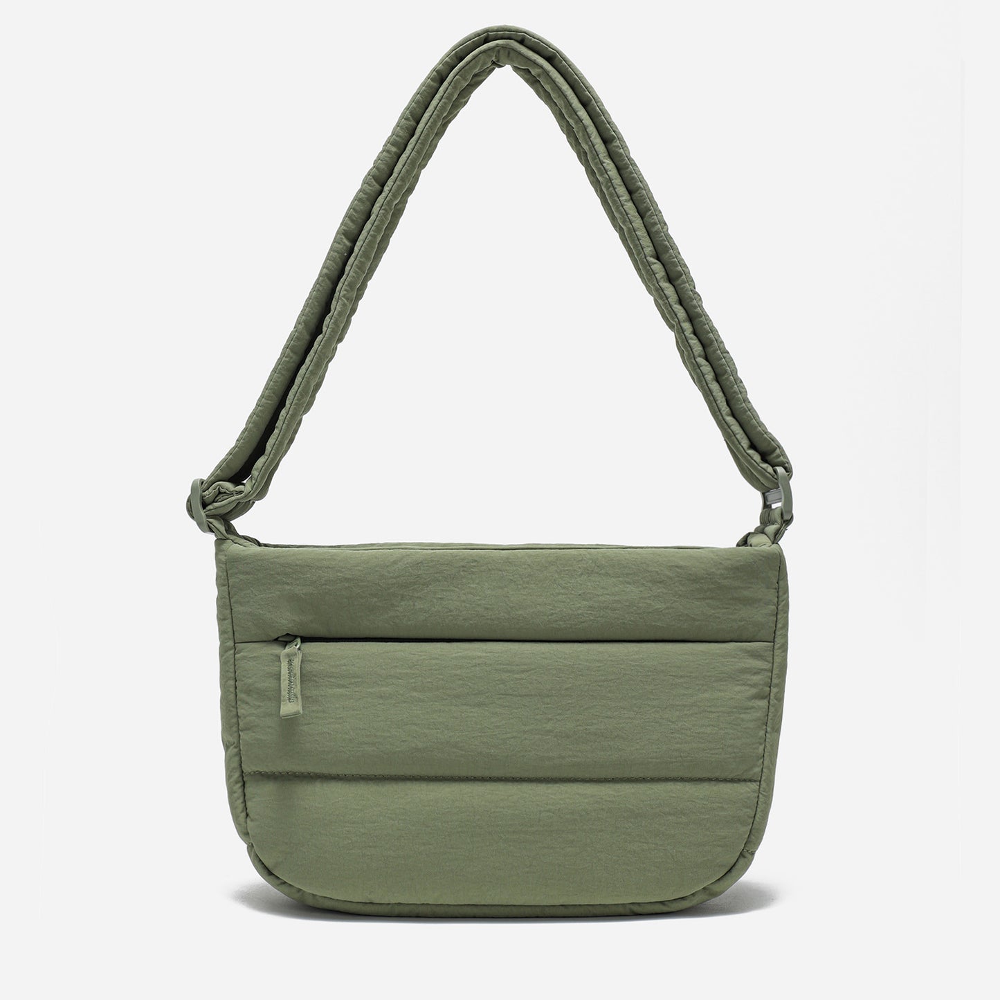 Dude & Bestie Puff Crossbody Bag in Khaki Green