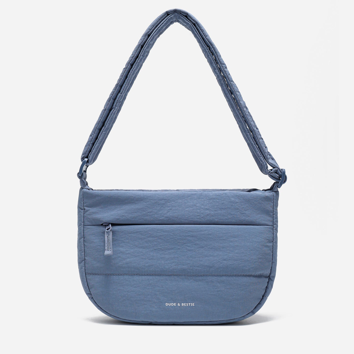 Dude & Bestie Puff Crossbody Bag in Slate Blue