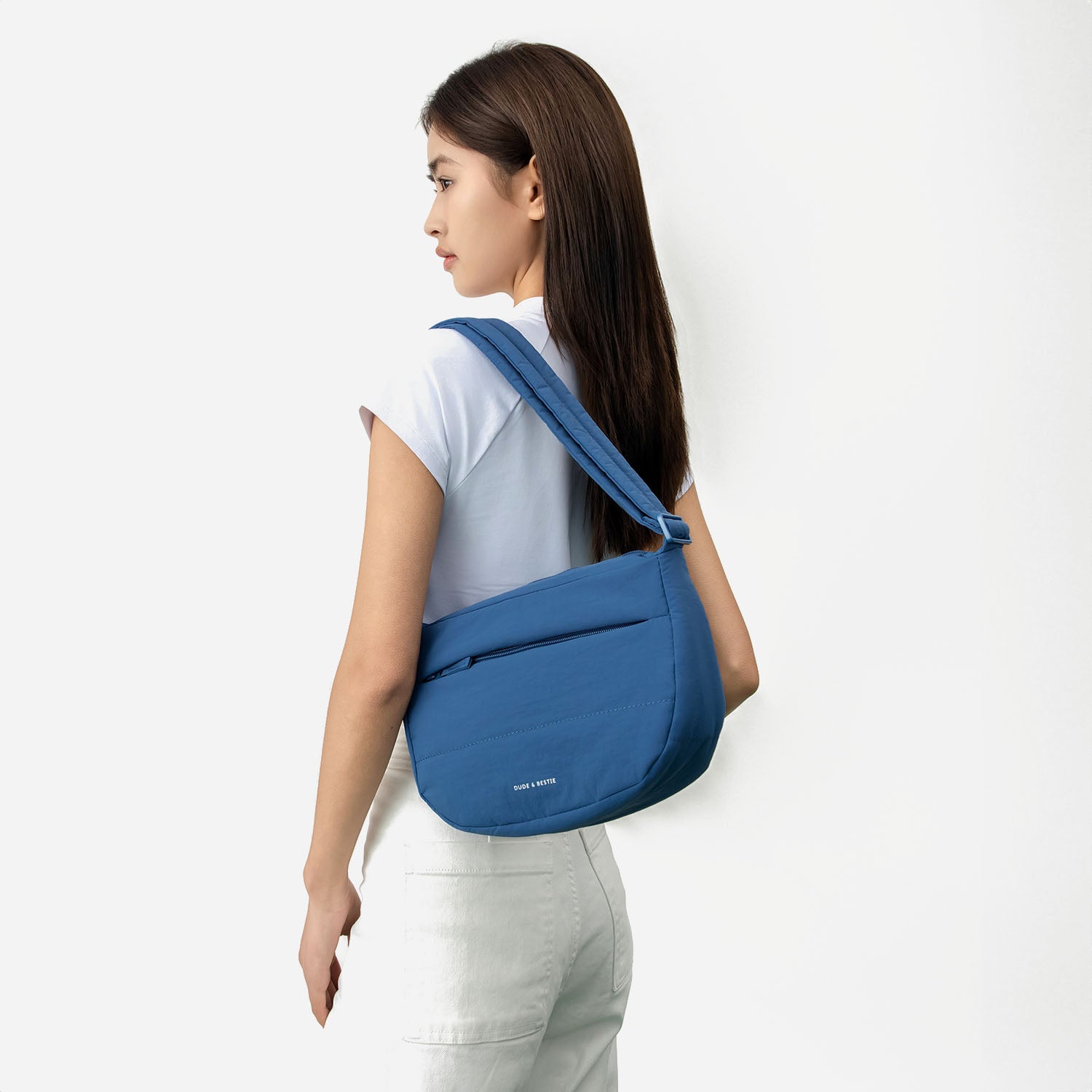 Dude & Bestie - Puff Crossbody Bag (Steel Blue)