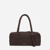 Dude & Bestie Puff Roll Baguette Bag in Choco Brown Color