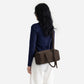 Dude & Bestie Puff Roll Baguette Bag in Choco Brown Color