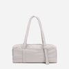 Dude & Bestie Puff Roll Baguette Bag in Light Gray Color