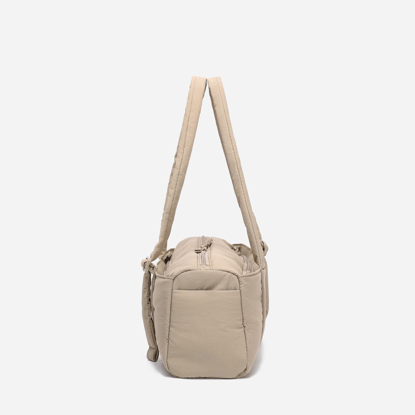 Dude & Bestie Puff Roll Baguette Bag in Sage Color