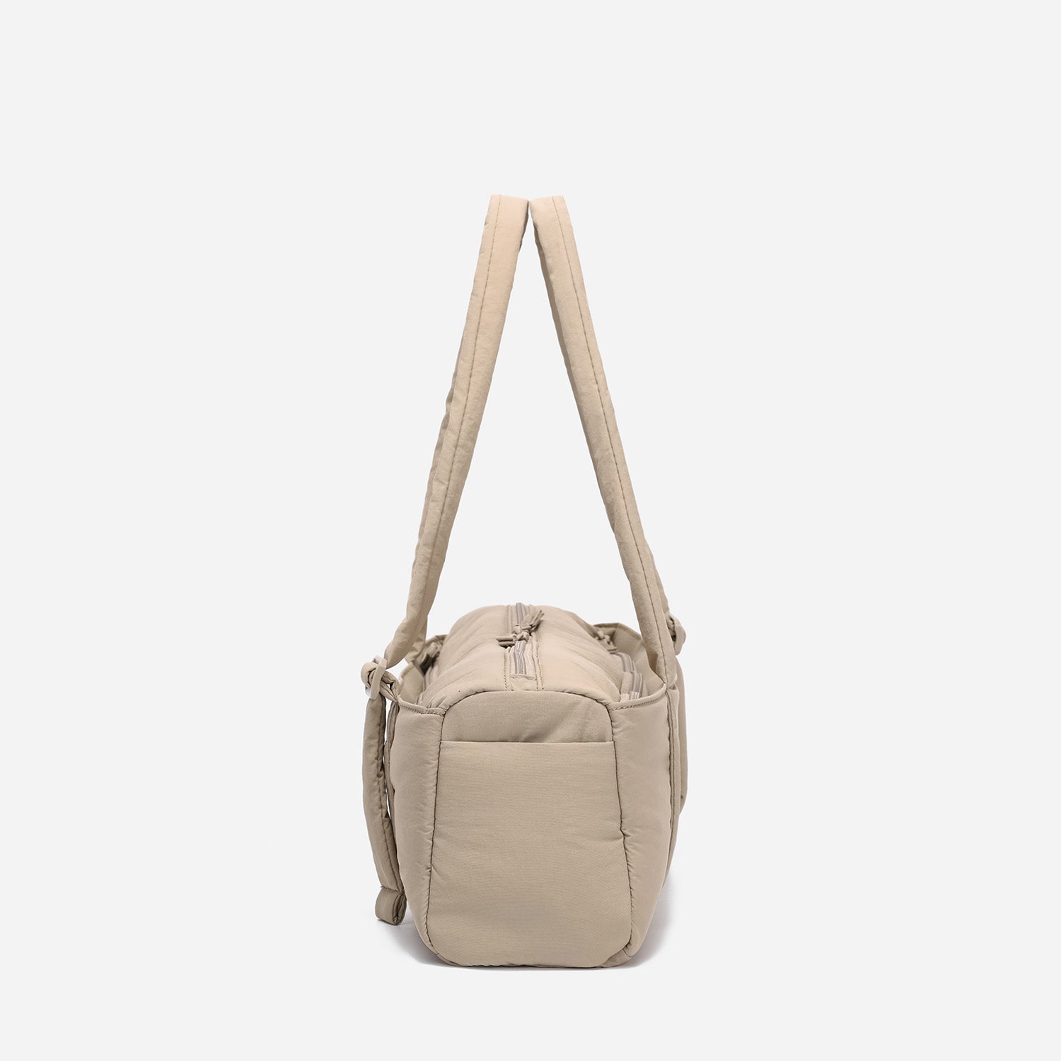 Dude & Bestie Puff Roll Baguette Bag in Sage Color