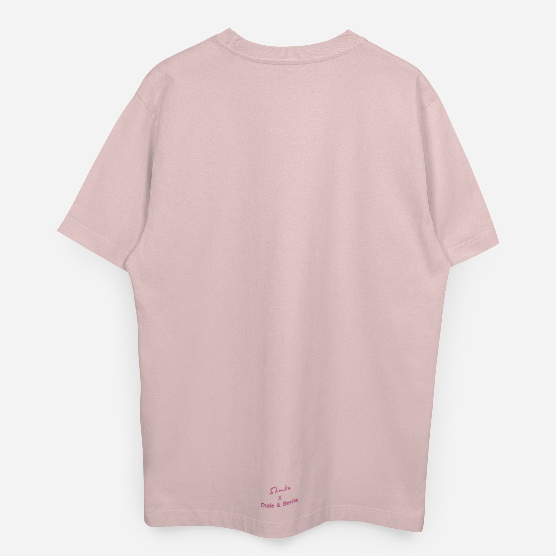 Dude & Bestie x Shuku Say Love Embroidery T-shirt Pink Color