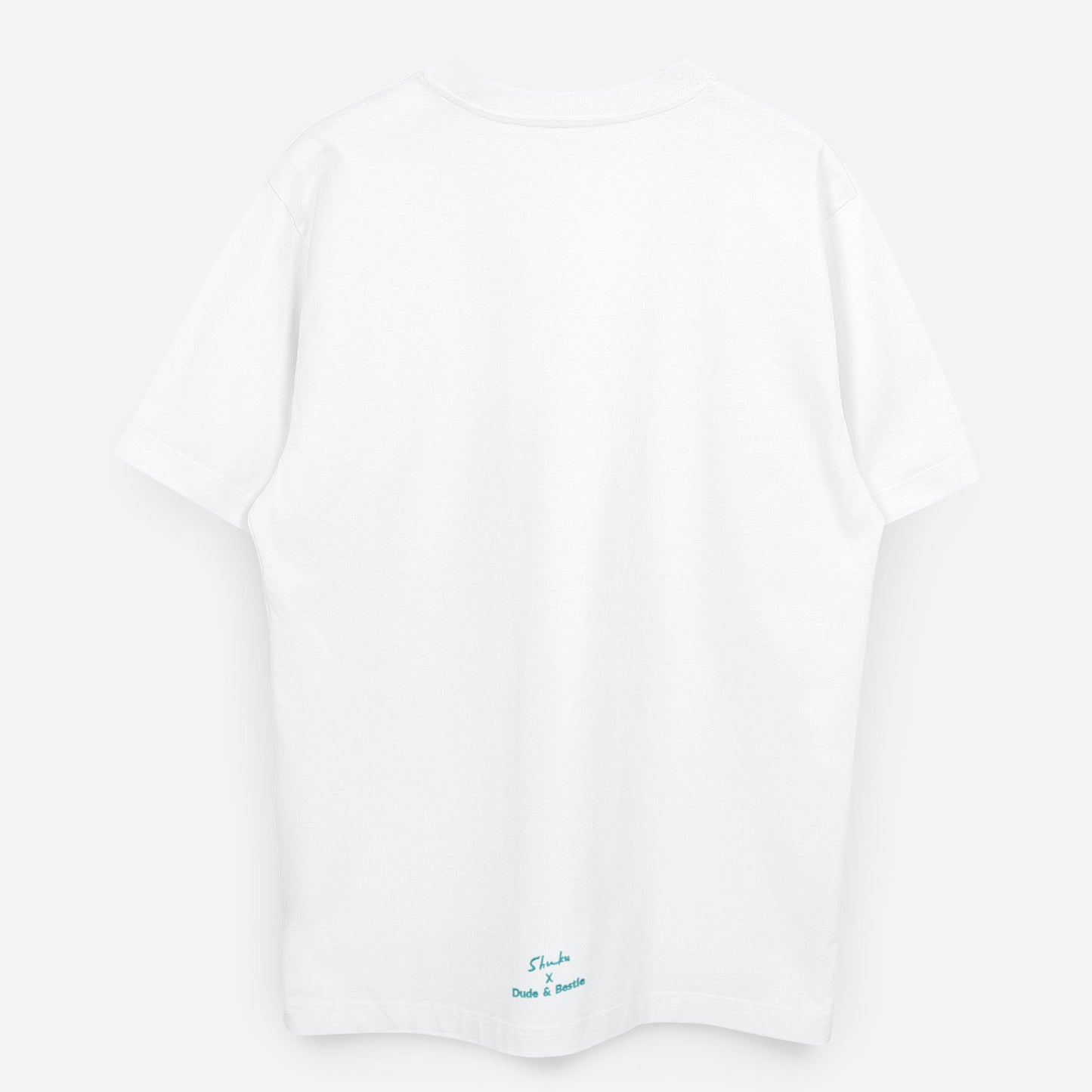 Dude & Bestie x Shuku Gotcha Embroidery  T-Shirt White Color