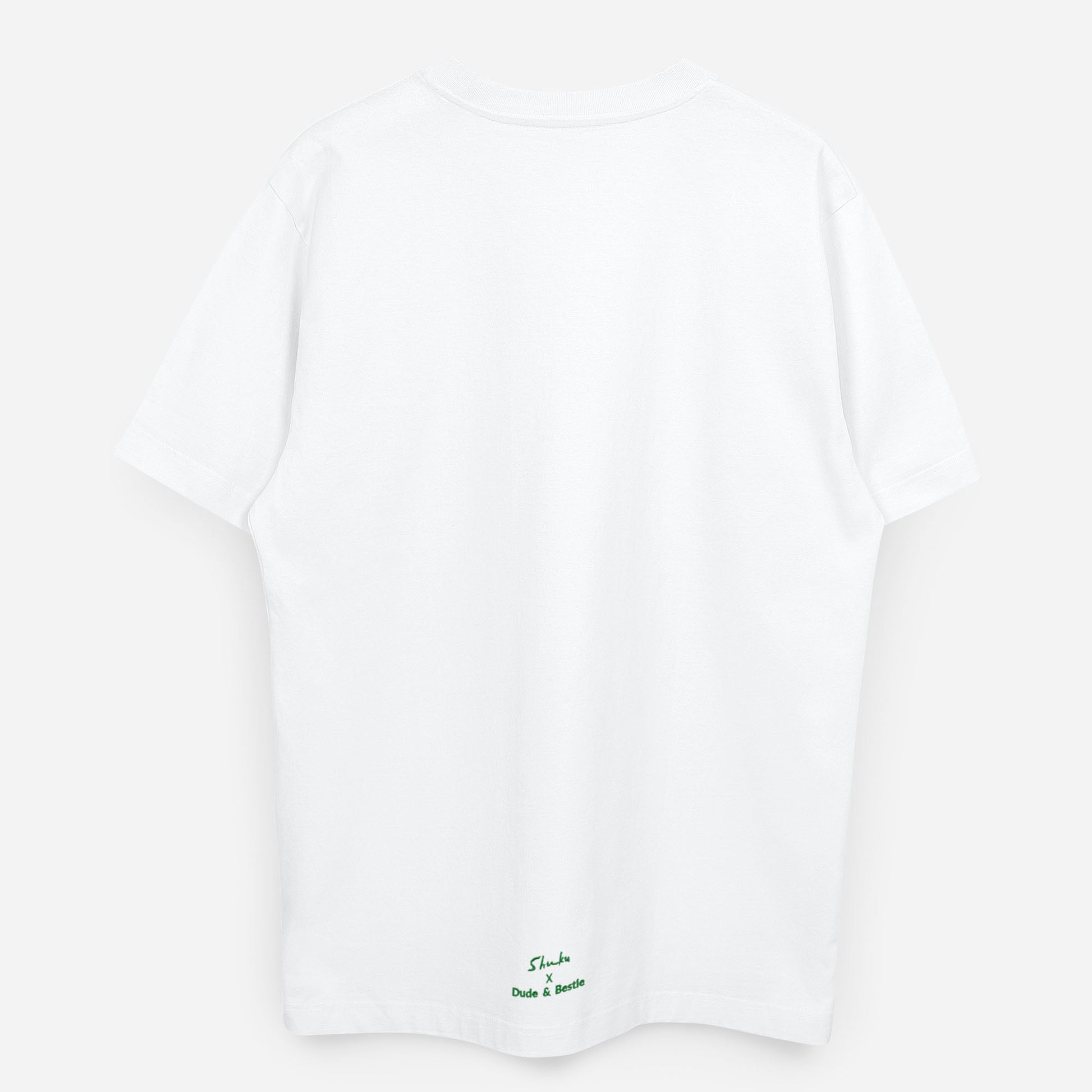 Dude & Bestie x Shuku Be Bold Embroidery T-Shirt White Color