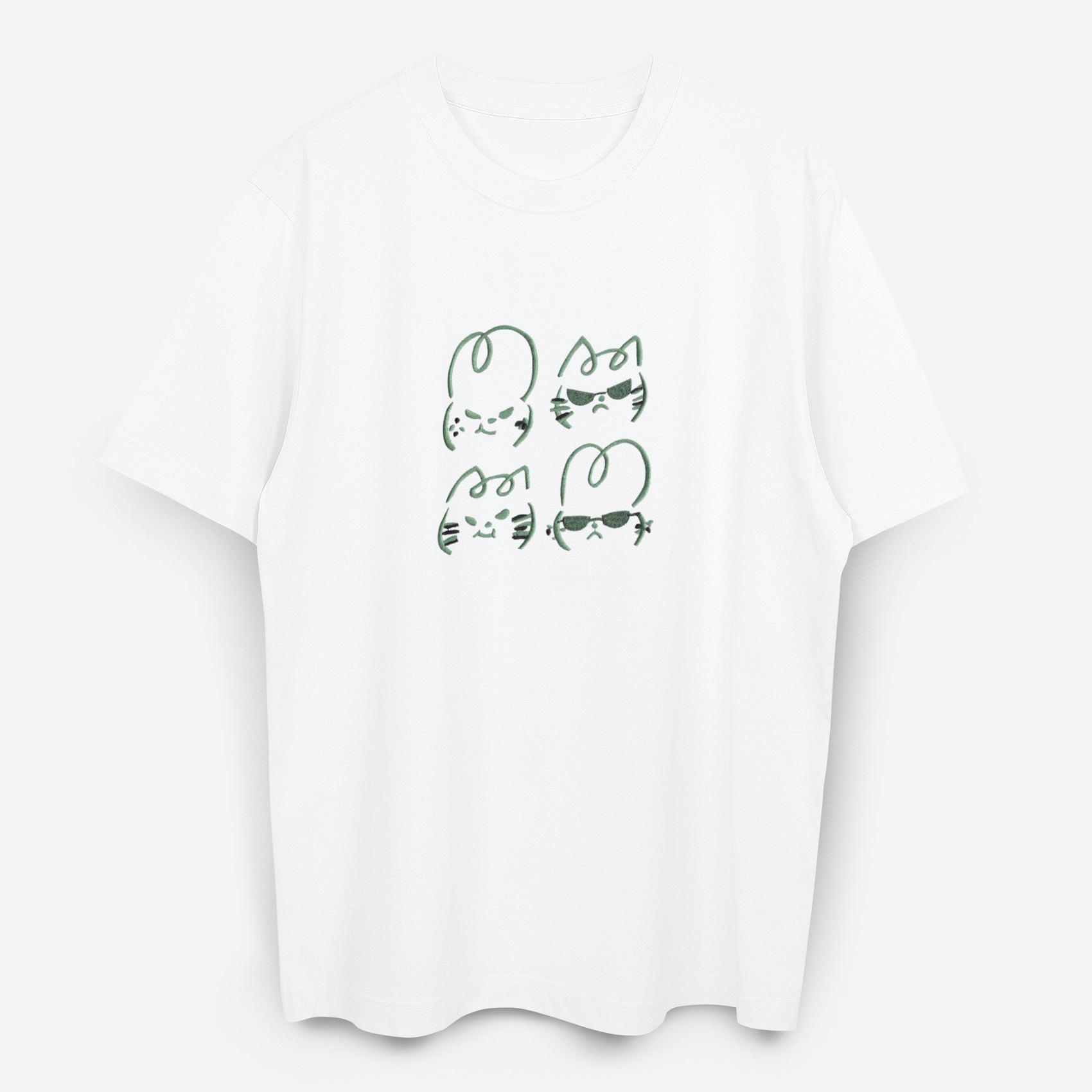 Dude & Bestie x Shuku Be Bold Embroidery T-Shirt White Color