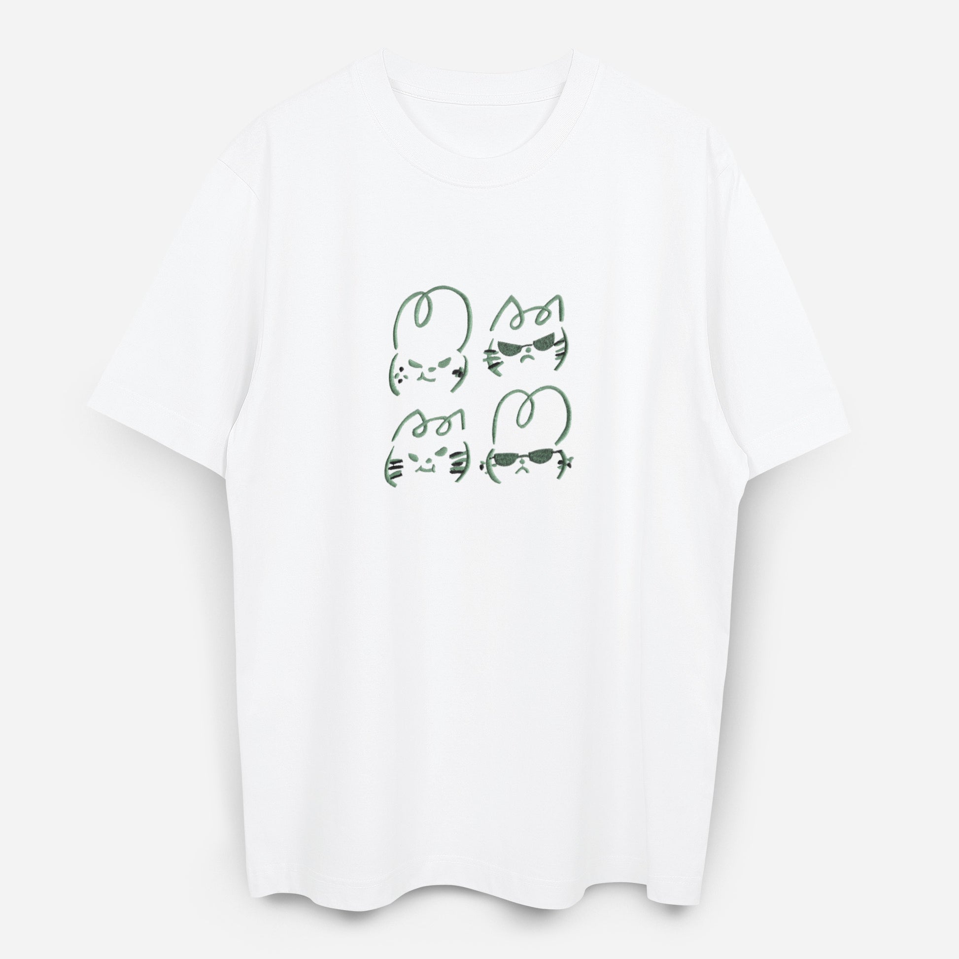 Dude & Bestie x Shuku Be Bold Embroidery T-Shirt White Color