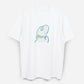 Dude & Bestie x Shuku Gotcha Embroidery  T-Shirt White Color