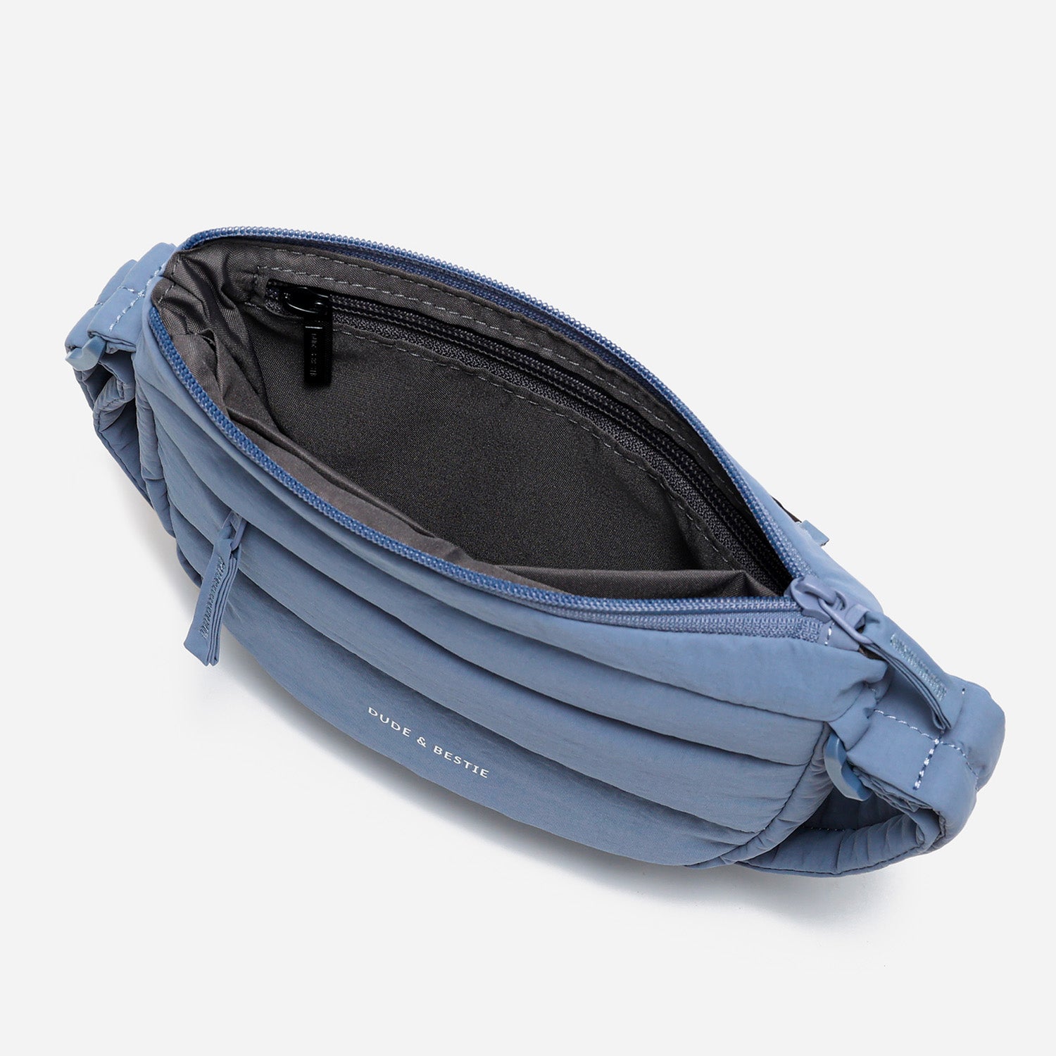 Dude & Bestie Small Puff Crossbody Bag in Slate Blue