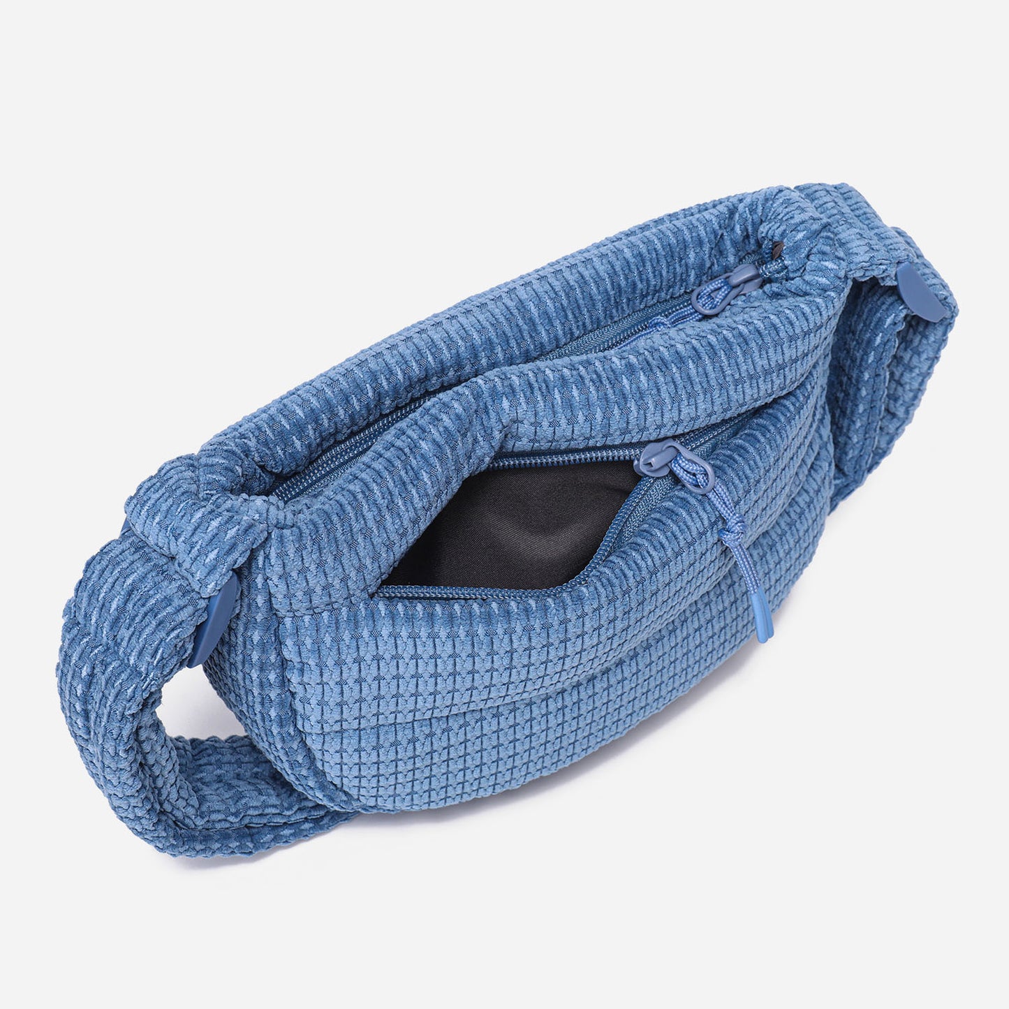 Small Puff Corduroy Crossbody Bag (Retro Blue)