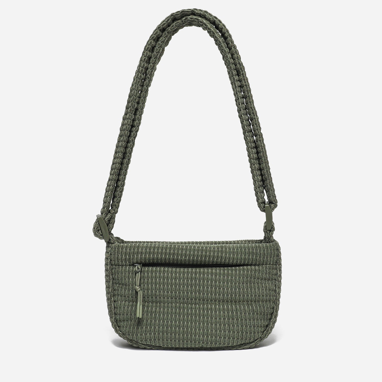 Small Puff Corduroy Crossbody Bag (Moss Green)