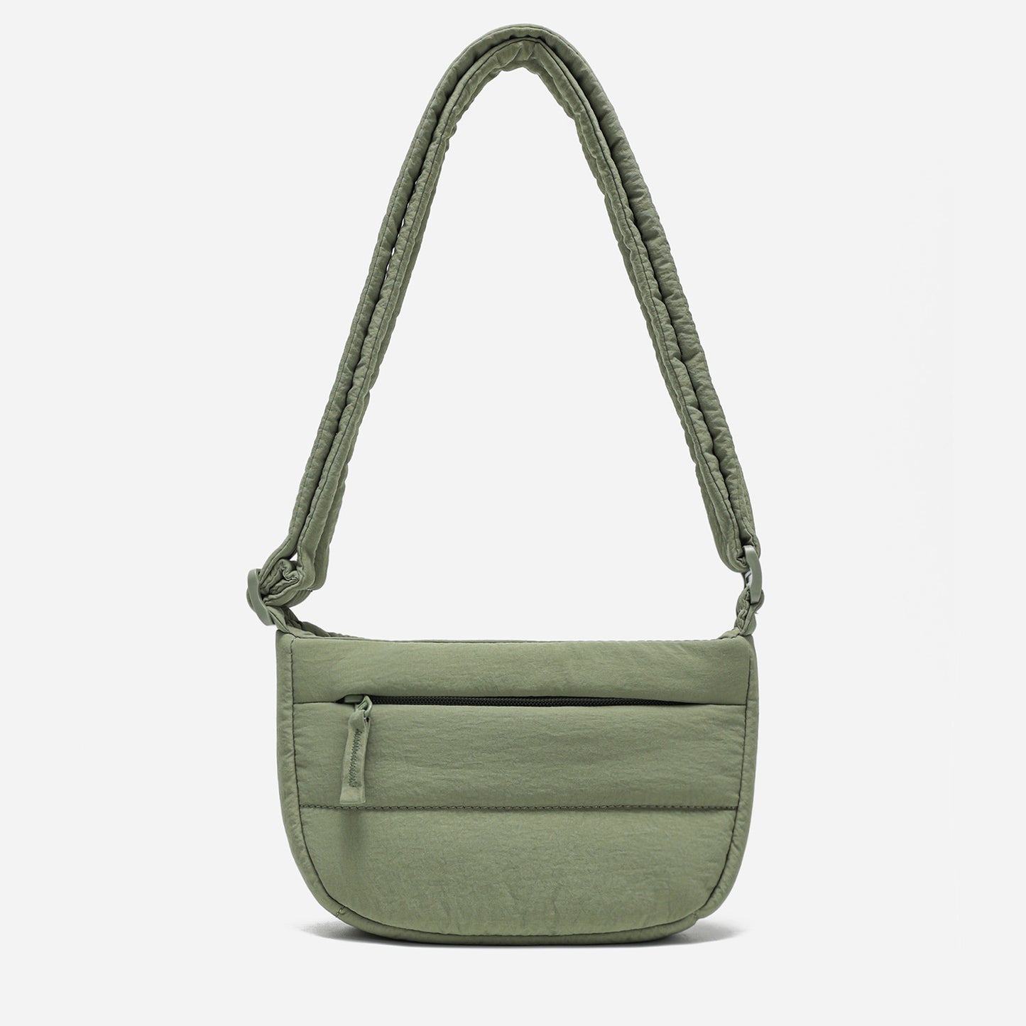 Dude & Bestie Small Puff Crossbody Bag in Khaki Green