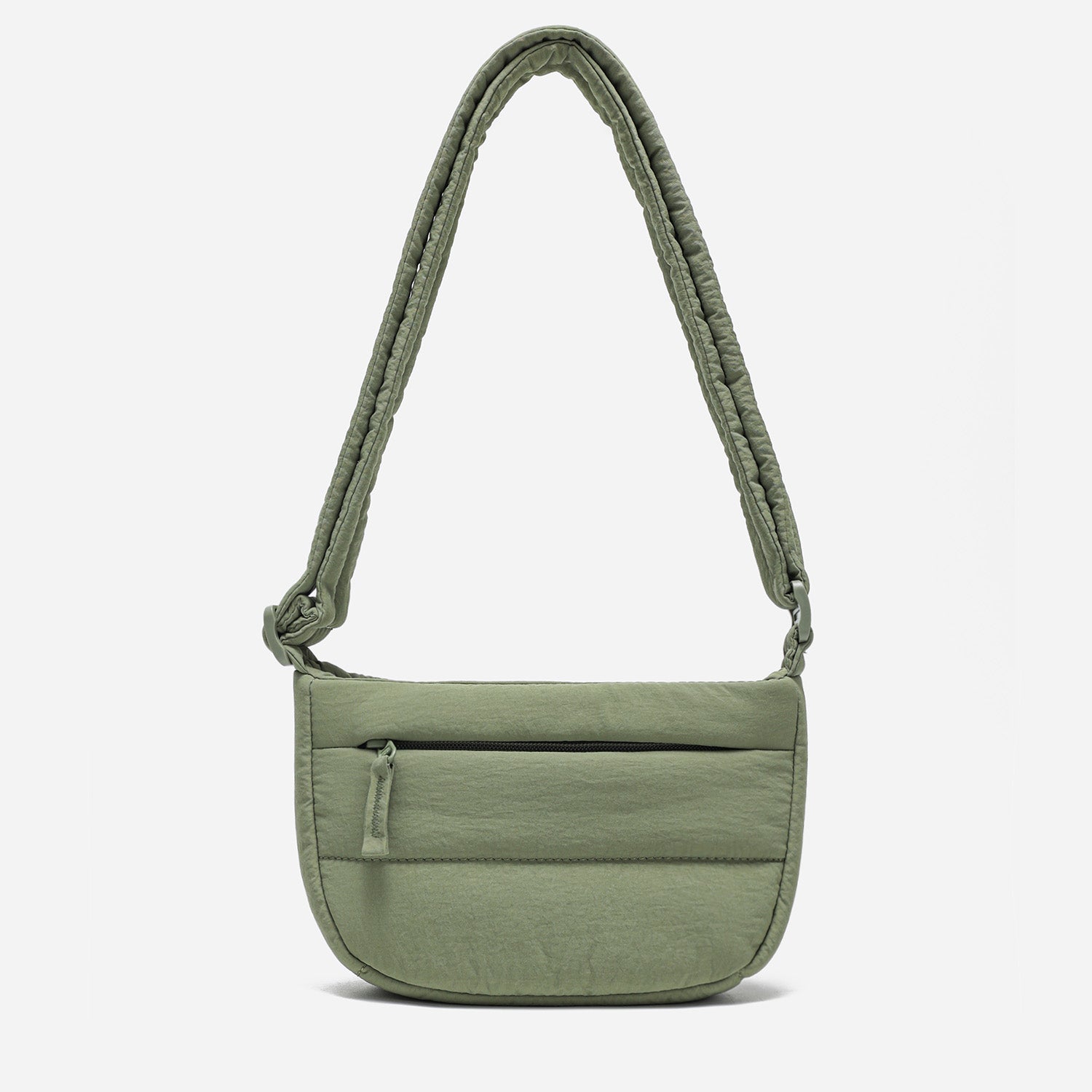 Dude & Bestie Small Puff Crossbody Bag in Khaki Green